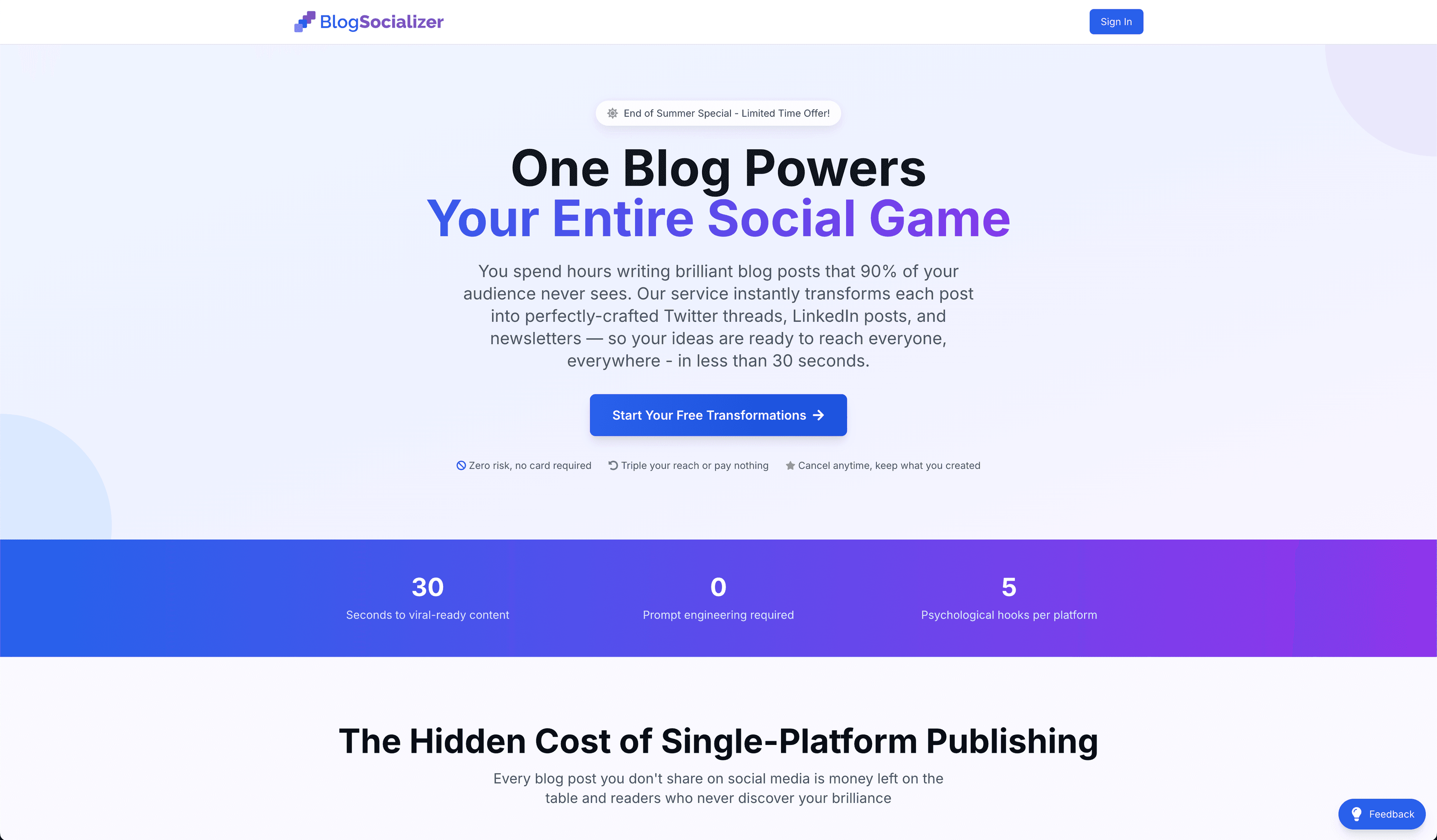 BlogSocializer — Multi-tenant microservices preview
